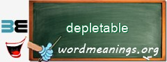 WordMeaning blackboard for depletable